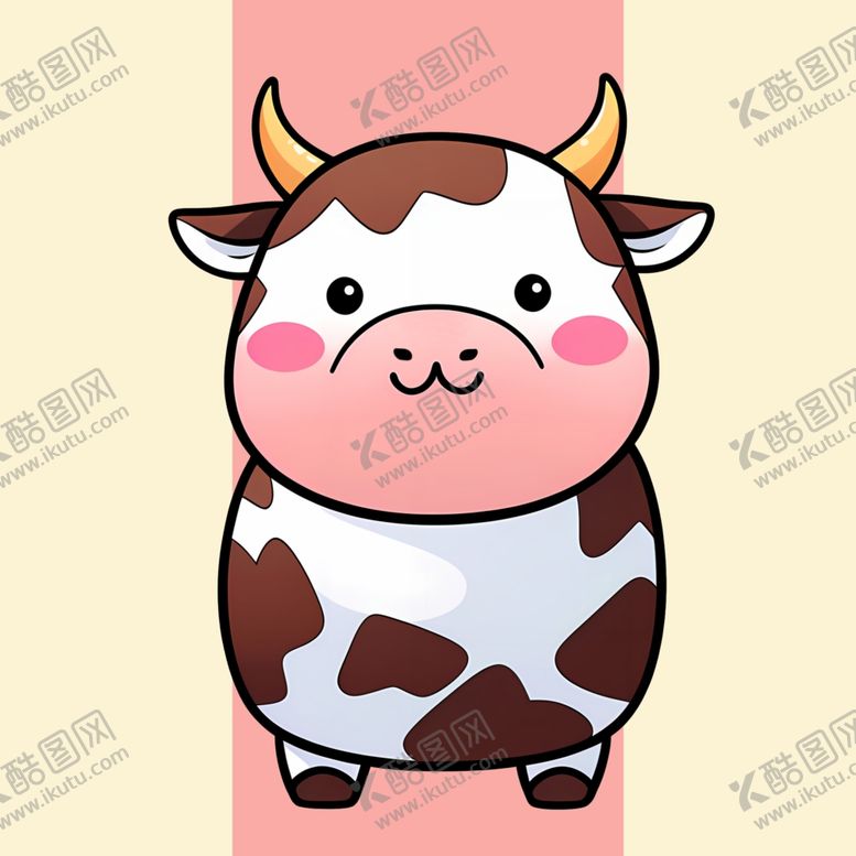 编号：45263601210754166314【酷图网】源文件下载-手绘卡通奶牛