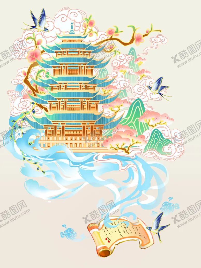编号：23807109131020218310【酷图网】源文件下载-传统文化古建筑