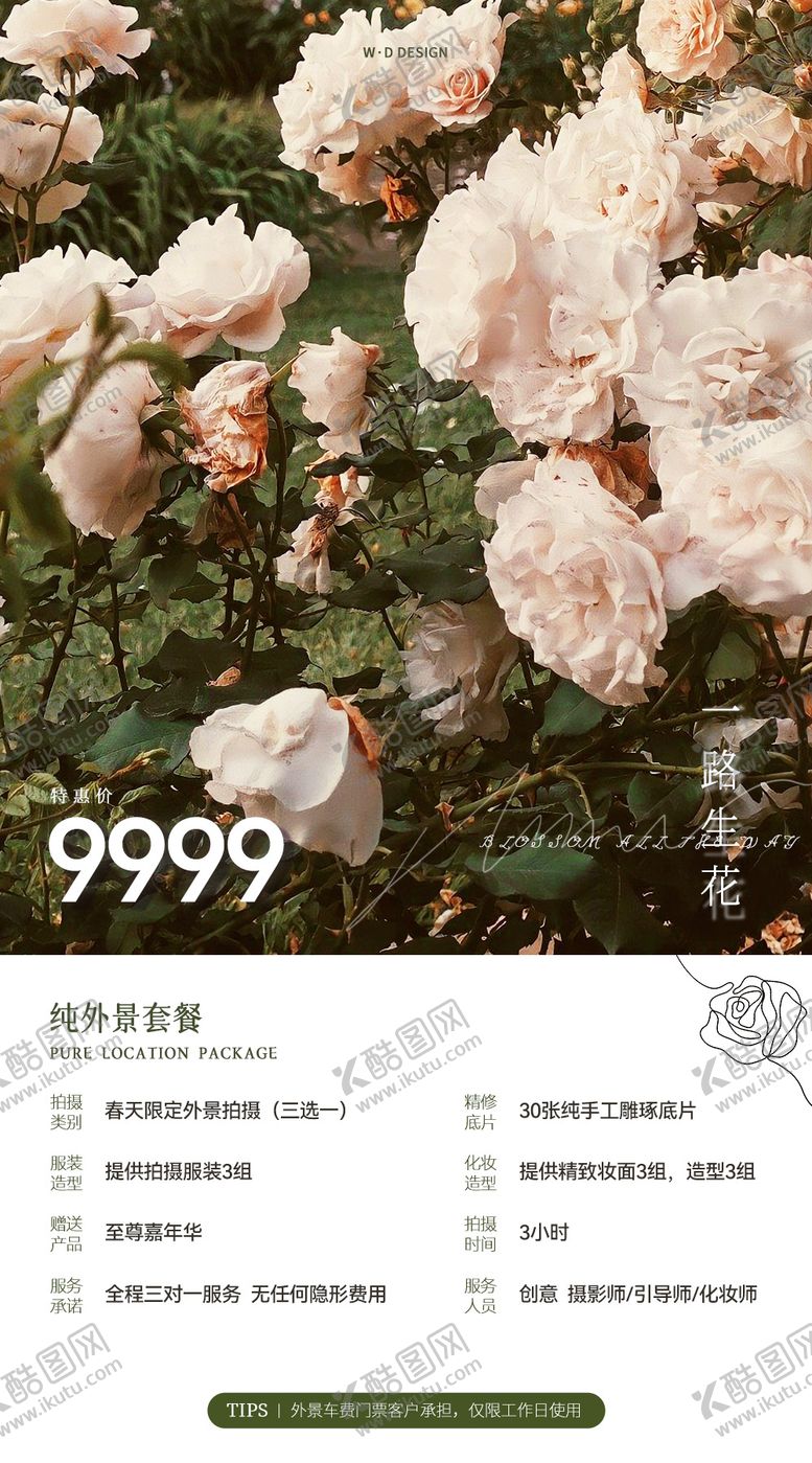 编号：62517611211146296506【酷图网】源文件下载-拍摄套餐价格花海报