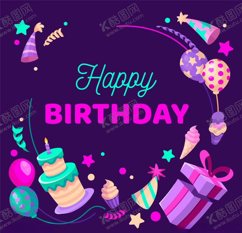 编号：64207109191305225031【酷图网】源文件下载-生日背景