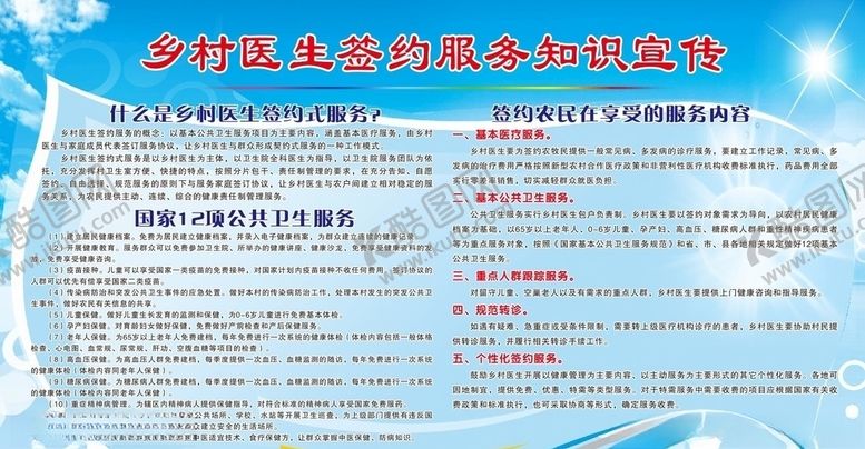 编号：48713307071453159230【酷图网】源文件下载-乡村医生签约服务知识宣传