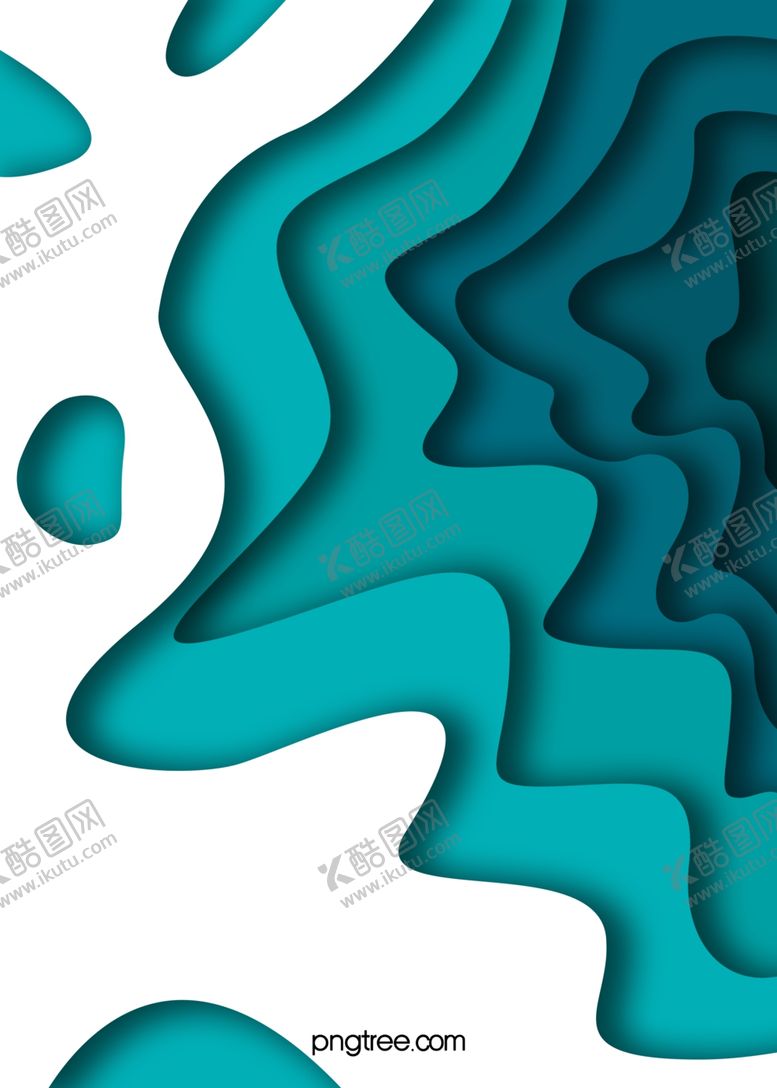 编号：99222610280347057770【酷图网】源文件下载-绿白色流线剪纸渐变背景