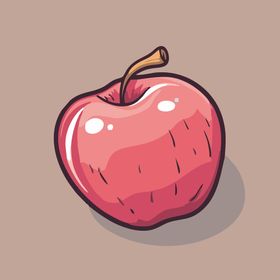 卡通苹果 手绘水果 设计 矢量
