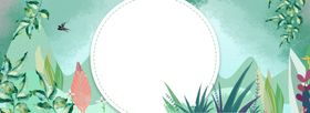 清新夏季植物促销海报