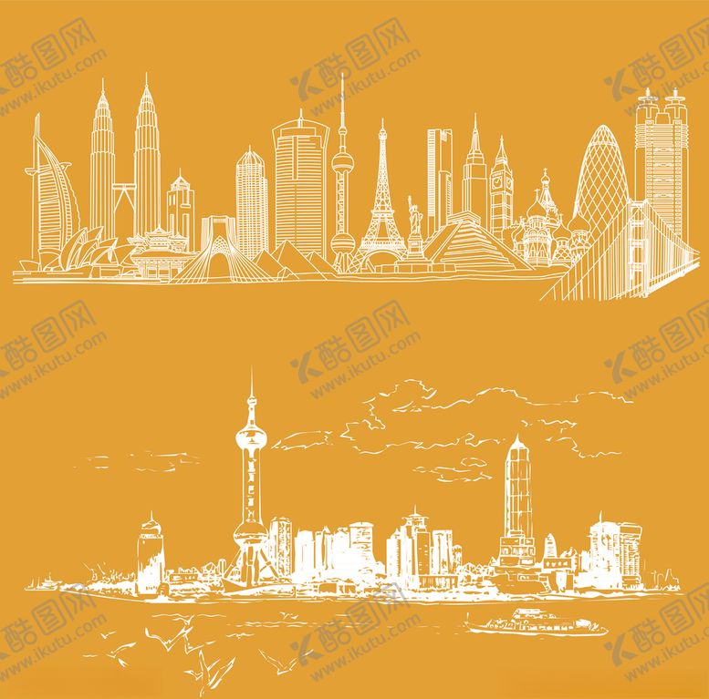 编号：30809606280657177736【酷图网】源文件下载-上海剪影