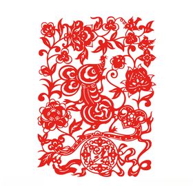 鼠年剪纸风格