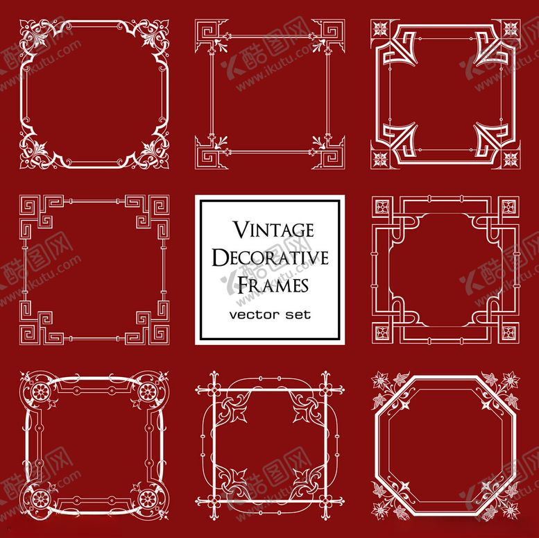 编号：49569611151957018331【酷图网】源文件下载-复古风格边框设计素材