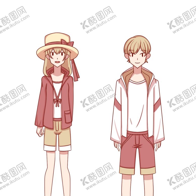 编号：60370210010044157542【酷图网】源文件下载-动漫人物男女插画