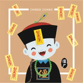 万圣节棺材骷髅木乃伊贴纸