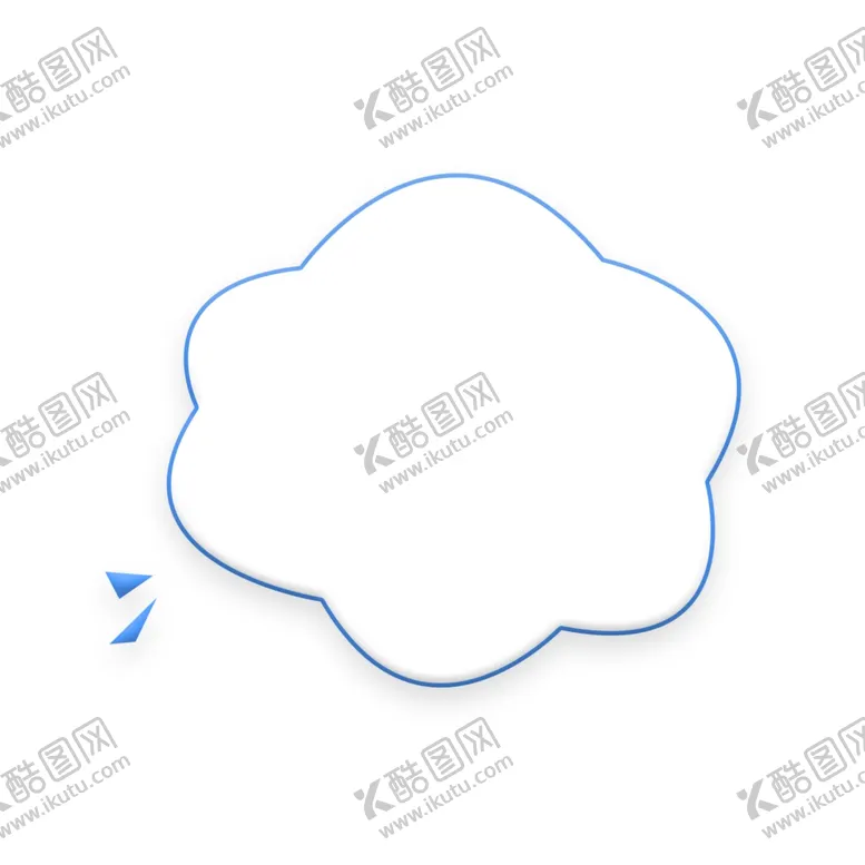 编号：42997711270904028826【酷图网】源文件下载-手绘蓝色渐变气泡对话框