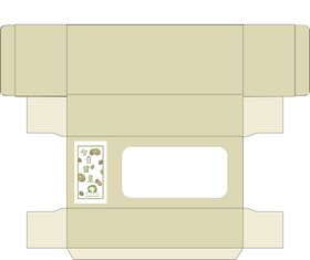 甜品包装 平面图展开图