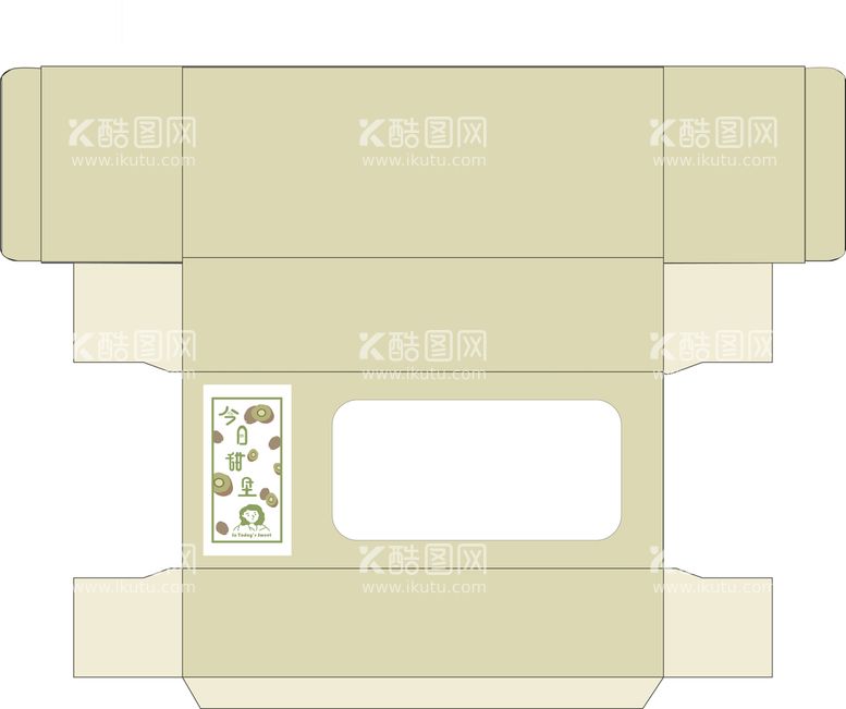 编号：43628902092205204829【酷图网】源文件下载-甜品包装 平面图展开图