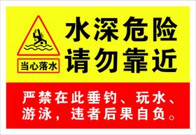 水深危险警示牌