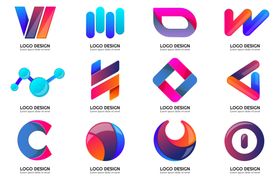 多样创意几何图形标志设计