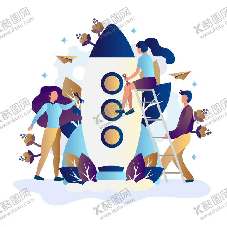 编号：13402709161310598791【酷图网】源文件下载-航天工作者插画
