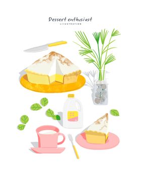 手绘甜品蛋糕素材