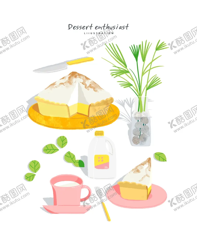 编号：98713907021507089432【酷图网】源文件下载-手绘甜品蛋糕