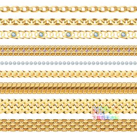 矢量eps格式文件黄金项链