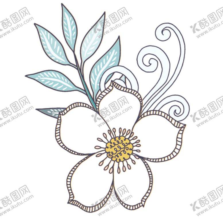 编号：39884709131148165318【酷图网】源文件下载-小清新花朵植物插画