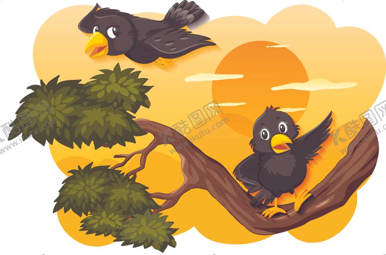 编号：21488209191643527049【酷图网】源文件下载-卡通小鸟
