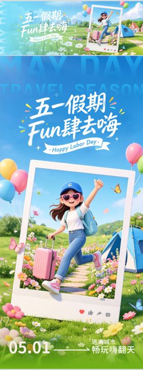 五一假期出游海报
