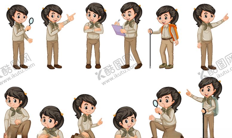 编号：32788609221101199442【酷图网】源文件下载-人物不同动作