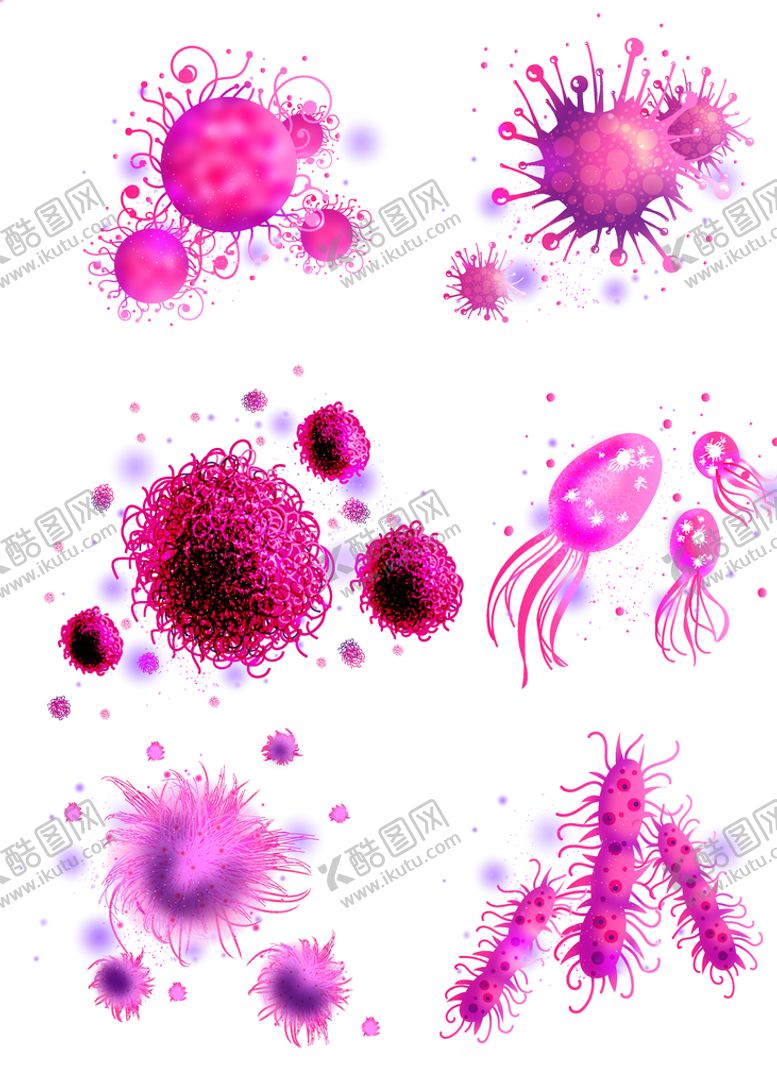 编号：39348209281056585535【酷图网】源文件下载-粉色细菌