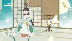 中秋插画节吊旗页面月饼