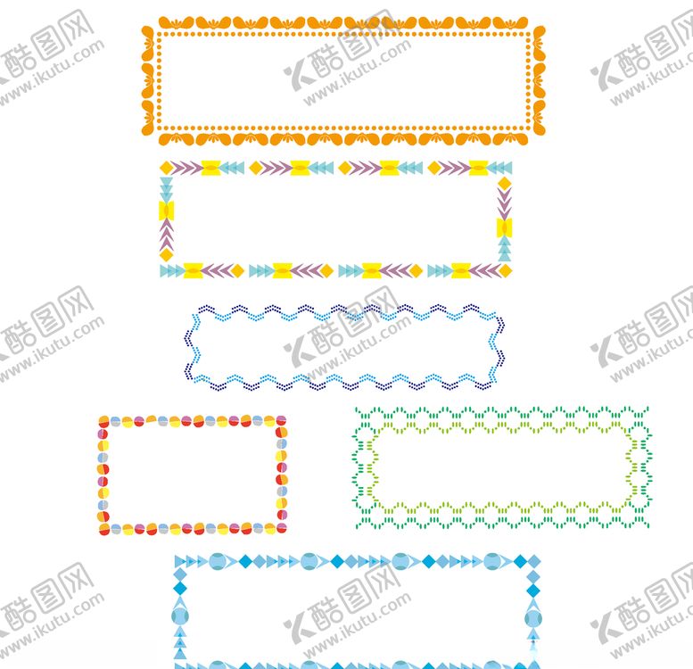 编号：39885906260441411666【酷图网】源文件下载-花边边框几何彩色边框