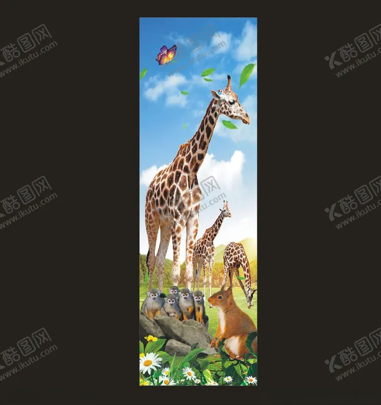 编号：99777404211509548536【酷图网】源文件下载-长颈鹿海报