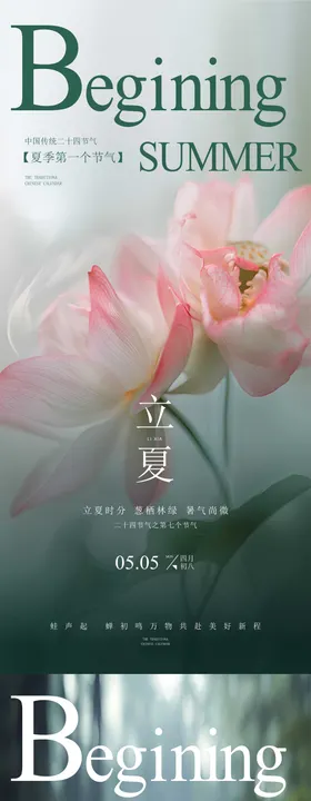 立夏节气系列海报