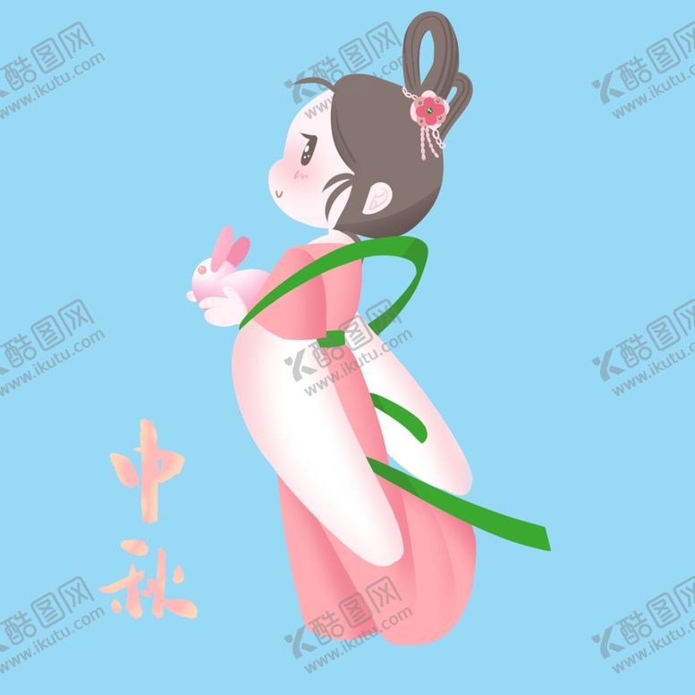 编号：56481306281723495517【酷图网】源文件下载-抱着玉兔的嫦娥