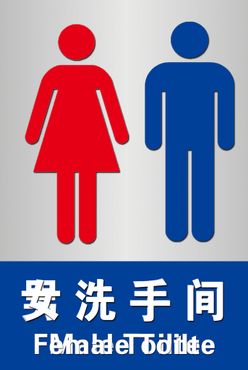 男女洗手间门牌