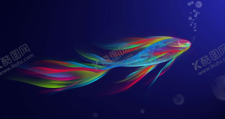 编号：44820510291524428174【酷图网】源文件下载-炫酷条纹金鱼