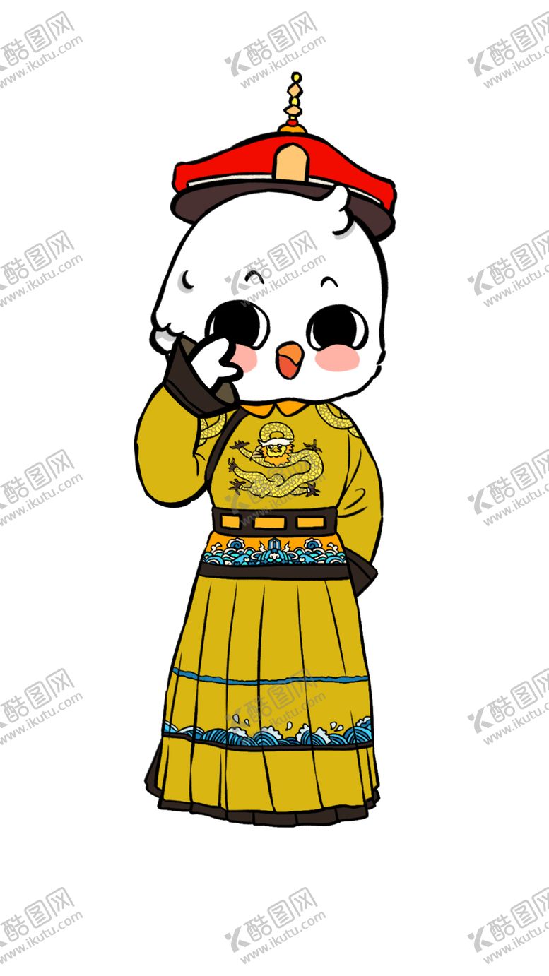 编号：70938701281320304964【酷图网】源文件下载-高清透明底免扣卡通古风皇帝人物