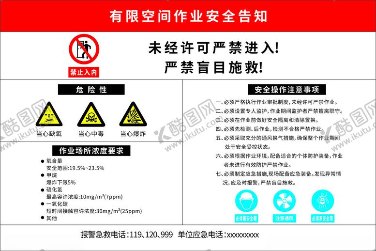 编号：43762402181503127837【酷图网】源文件下载-有限空间作业