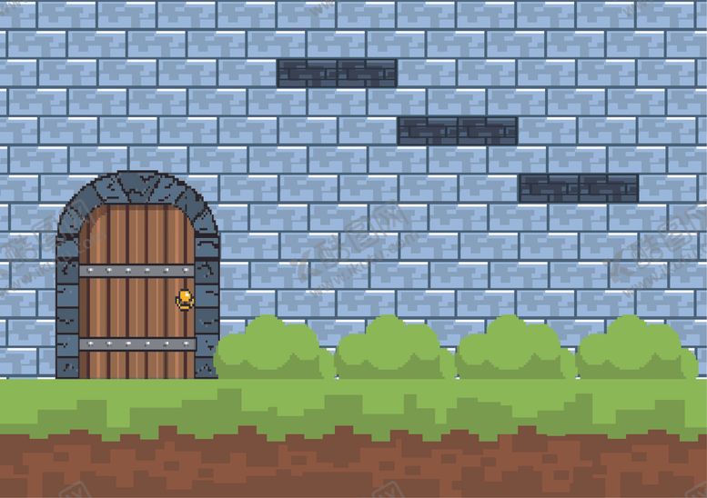 编号：91739909240209258879【酷图网】源文件下载-复古像素风游戏场景插画