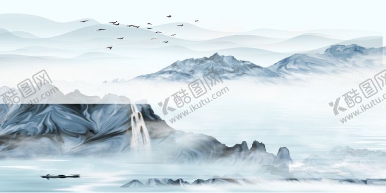 编号：99767206191439495005【酷图网】源文件下载-水墨山水意境图