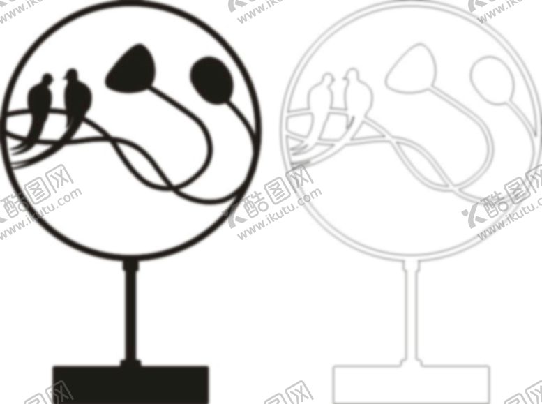 编号：40951101260308111362【酷图网】源文件下载-花鸟台架 