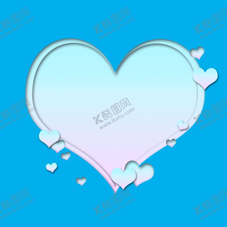 编号：82606310151038531685【酷图网】源文件下载-浪漫的粉色渐变爱心爱情剪纸效果