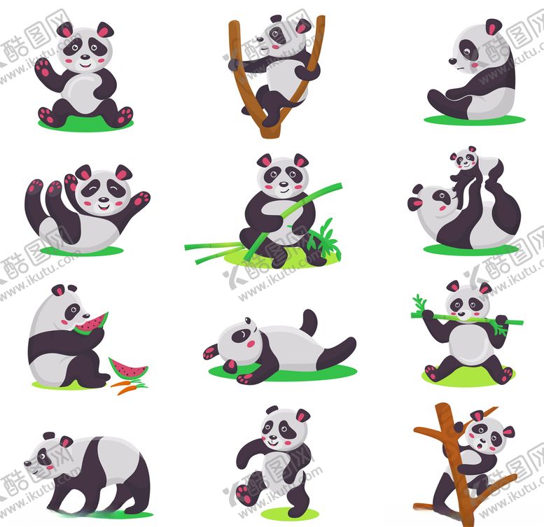 编号：55750509292338482588【酷图网】源文件下载-卡通熊猫