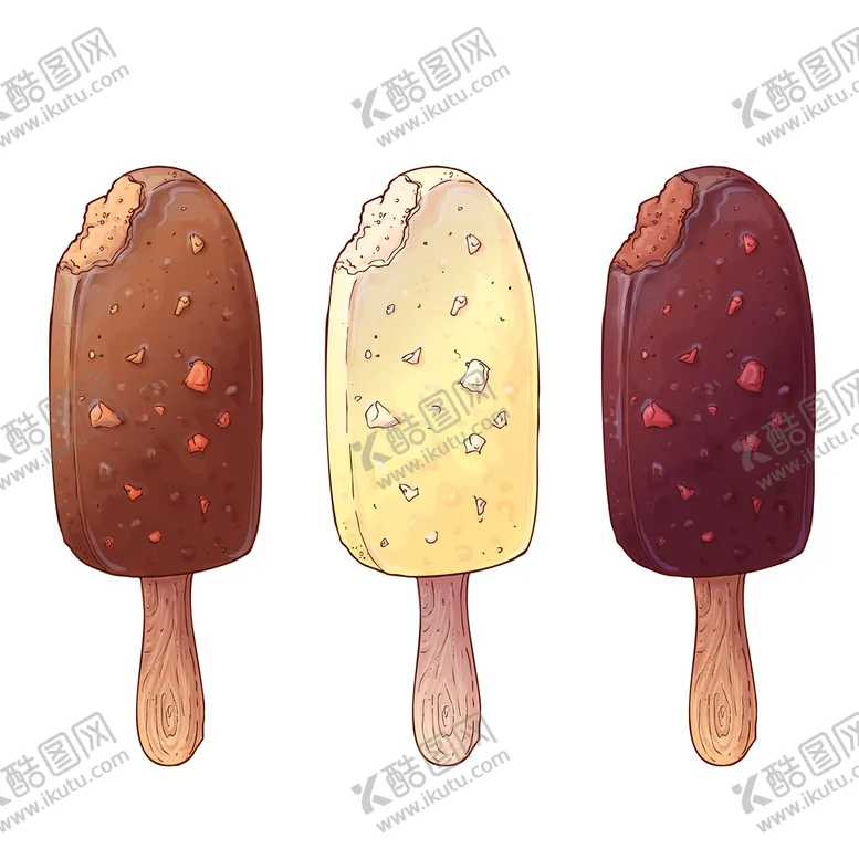 编号：61980510042030467853【酷图网】源文件下载-卡通雪糕