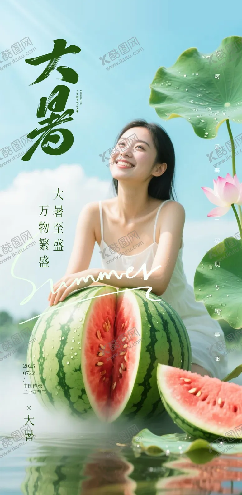 编号：91761907211223502365【酷图网】源文件下载-医美大暑节气海报