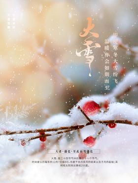 温馨大气大雪海报