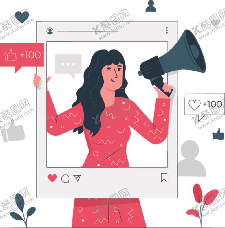 编号：54048210041917103444【酷图网】源文件下载-社交媒体推广矢量插画