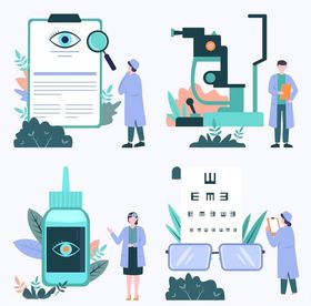 视力检查插画