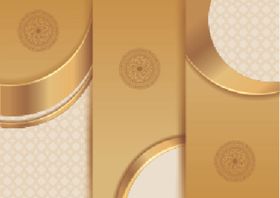 金色华丽花纹