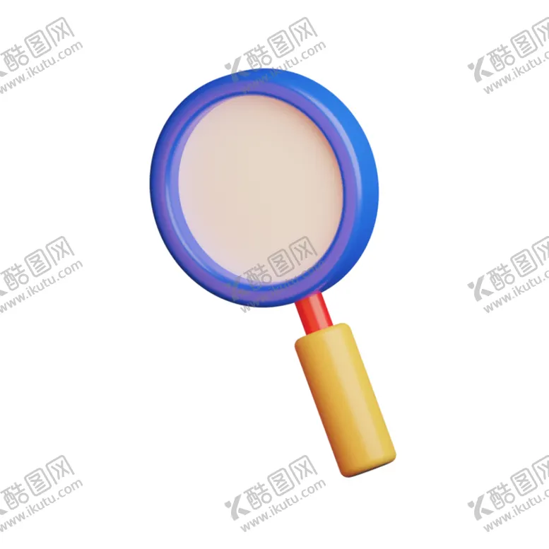 编号：52536002090257261416【酷图网】源文件下载-C4D卡通放大镜镂空素材