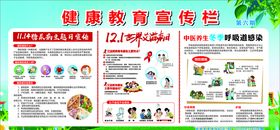 健康教育宣传栏糖尿病呼吸道染病艾滋病