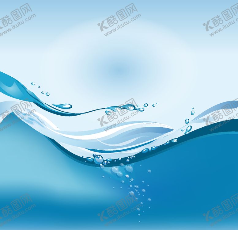 编号：98880409190619105654【酷图网】源文件下载-蓝色生态水纹矢量背景
